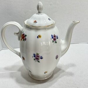 SELTMANN WEIDEN BAVARIA Rosebud Extra Tall Large West Germany Tea Coffee Pot Vtg